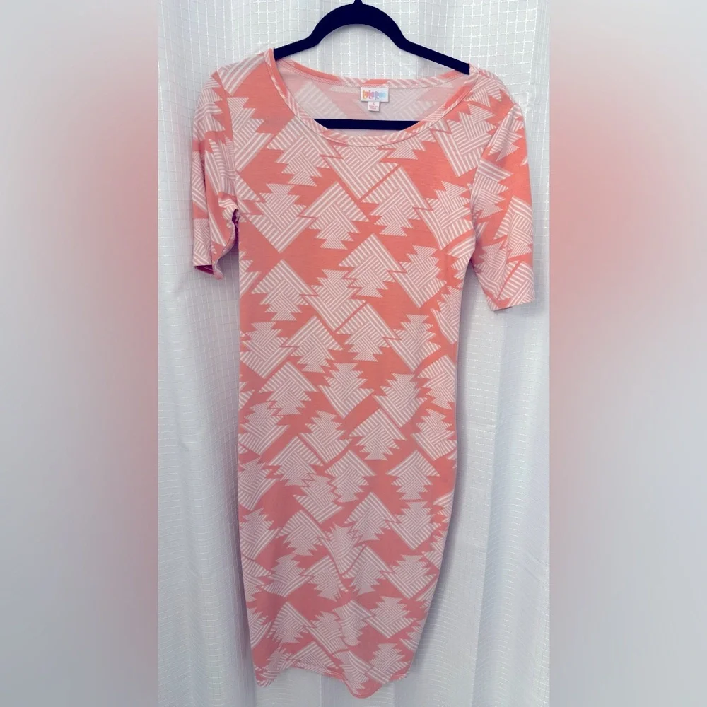 Pink Geometric Pattern Dress - Picture 1 of 2